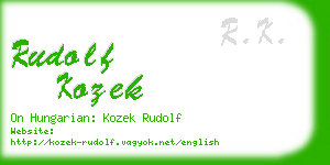 rudolf kozek business card